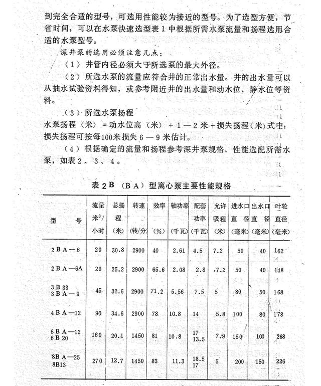 多级泵水泵扬程和流量选型,立式多级水泵扬程流量对照表?